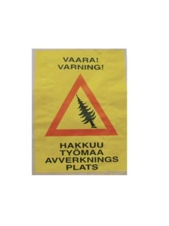 Hakkuutyömaa Varoitusmerkki, Paperia